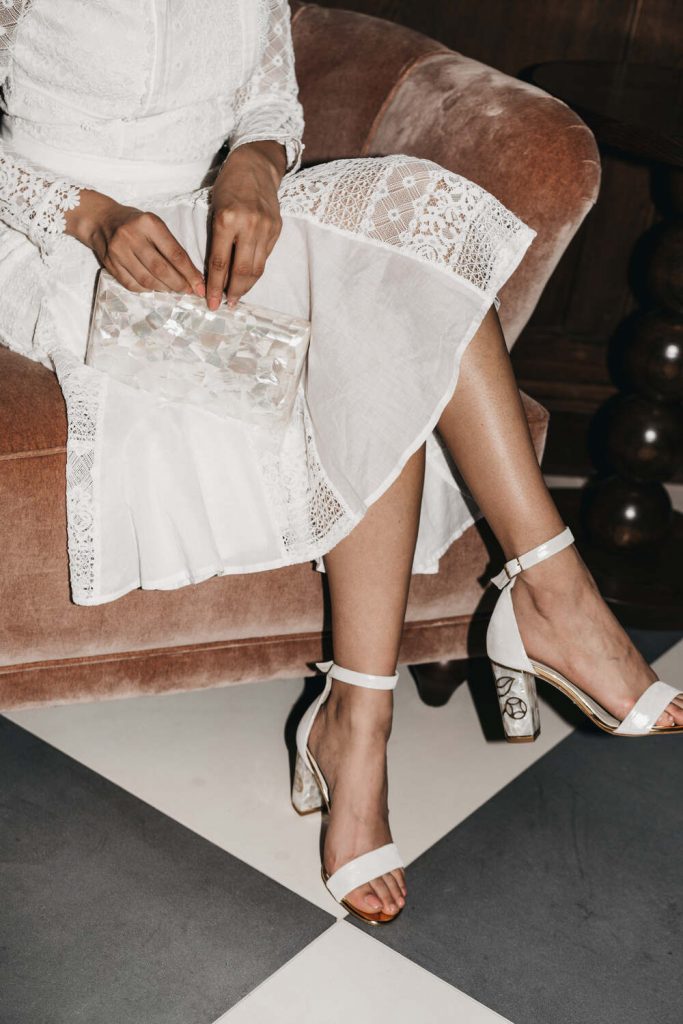 Handcrafted designer wedding shoes by Freya Rose London