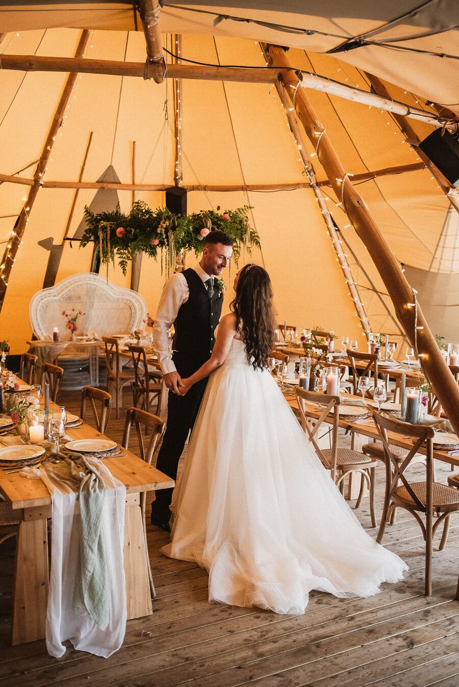 Boho Luxe wedding shoot at Inkersall Grange Tipi venue | Shaun Walker Photography