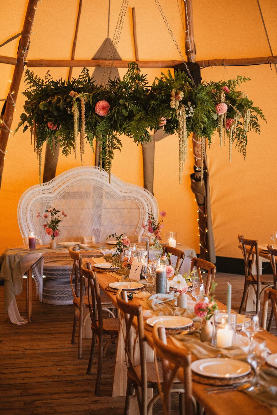 Boho Luxe wedding shoot at Inkersall Grange Tipi venue | Shaun Walker Photography