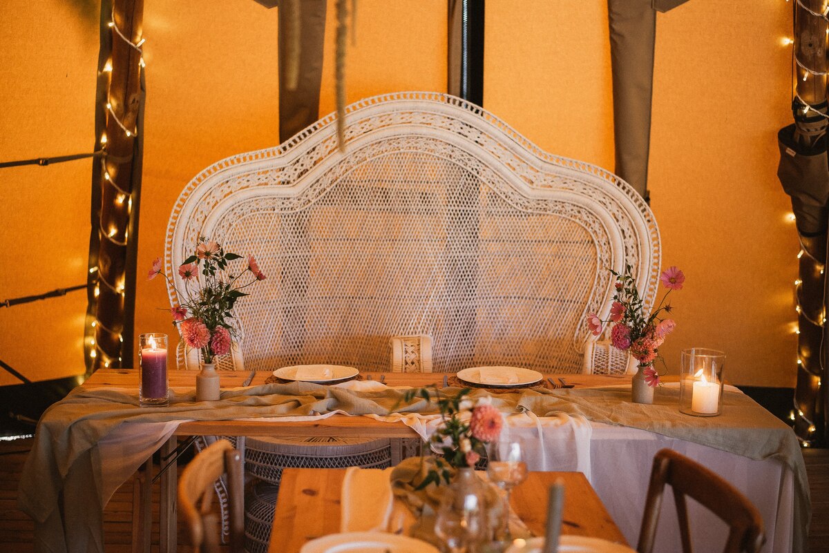 Boho Luxe wedding shoot at Inkersall Grange Tipi venue | Shaun Walker Photography