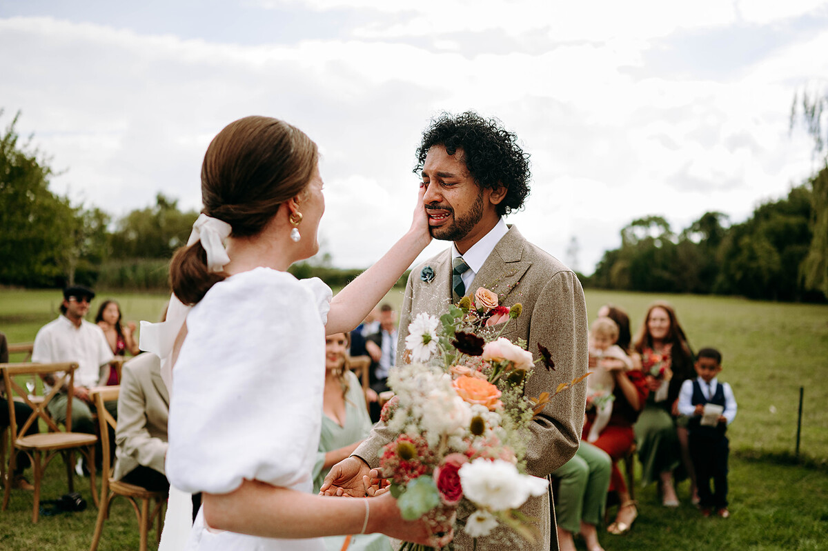 A colourful Autumnal wedding with an emotional outdoor ceremony