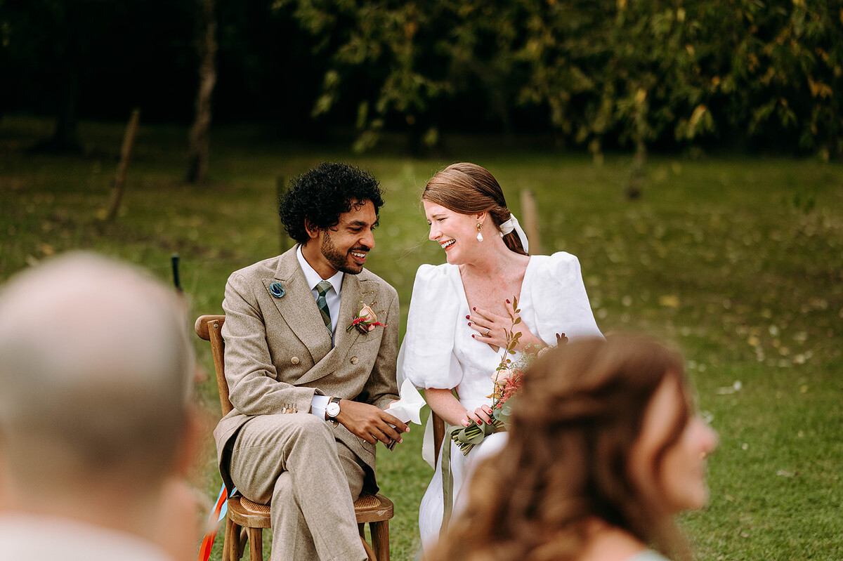 A colourful Autumnal wedding with an emotional outdoor ceremony