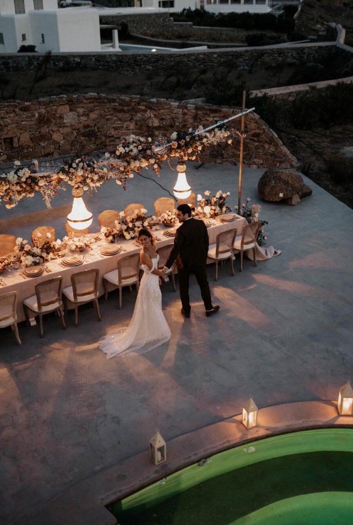 An intimate tablescape for a multi-day Mykonos wedding | Jessica Apps Photography