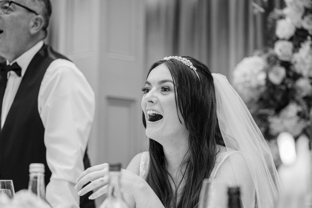 A surprise 'appearance' from Radio 1's Greg James for Jessica + Luke's wedding day at Hampton Manor