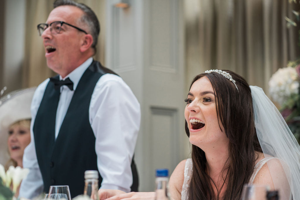 A surprise 'appearance' from Radio 1's Greg James for Jessica + Luke's wedding day at Hampton Manor