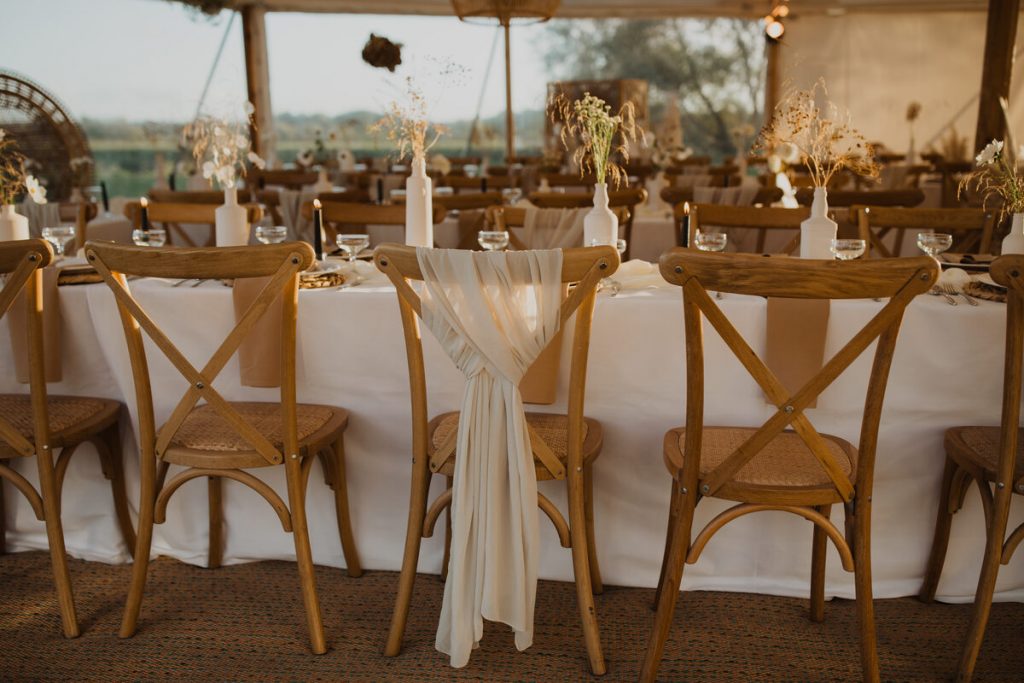 Sami Tipi sailcloth tent for modern boho wedding styled by Bobbi Wren Events