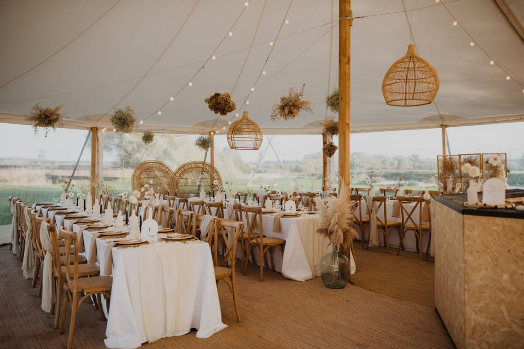 Sami Tipi sailcloth tent for modern boho wedding styled by Bobbi Wren Events