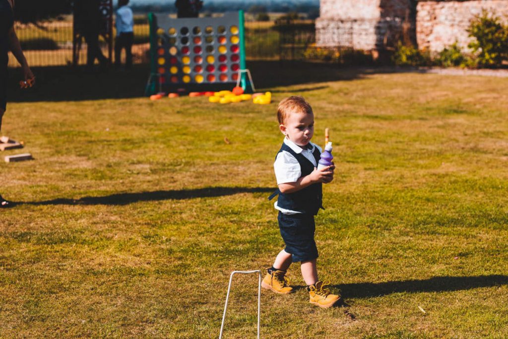 Garden games and chilled out vibes for Kayla + Nick's relaxed garden party wedding at Rowton Castle