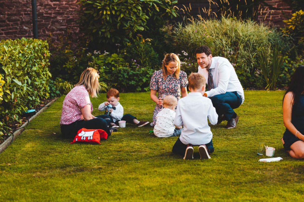 Garden games and chilled out vibes for Kayla + Nick's relaxed garden party wedding at Rowton Castle