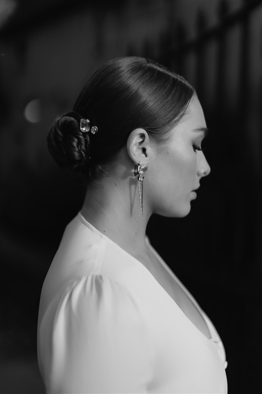 Sophisticated sleek bun elegant wedding hair style inspiration