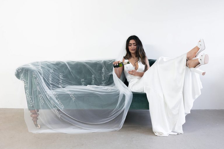 Poetry Veils; an innovative concept in personalised, one of a kind wedding veils