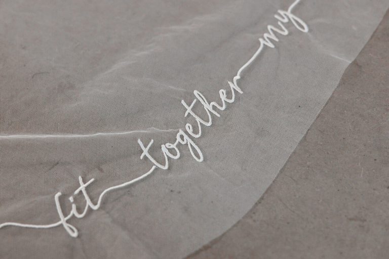 Poetry Veils; an innovative concept in personalised, one of a kind wedding veils