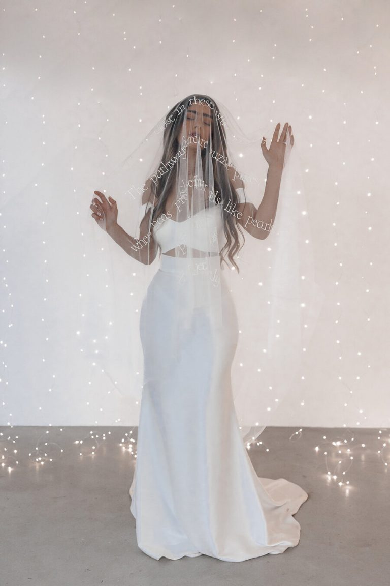 Poetry Veils; an innovative concept in personalised, one of a kind wedding veils