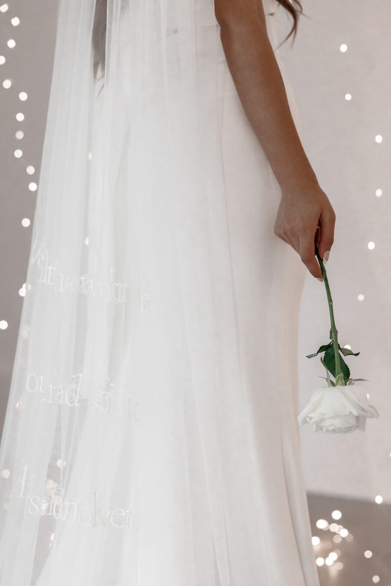 Poetry Veils; an innovative concept in personalised, one of a kind wedding veils