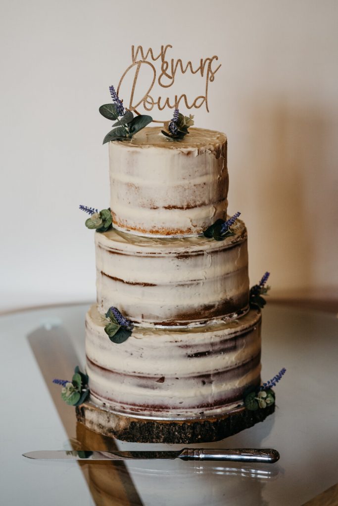 Rustic barn wedding décor for a winter wedding.