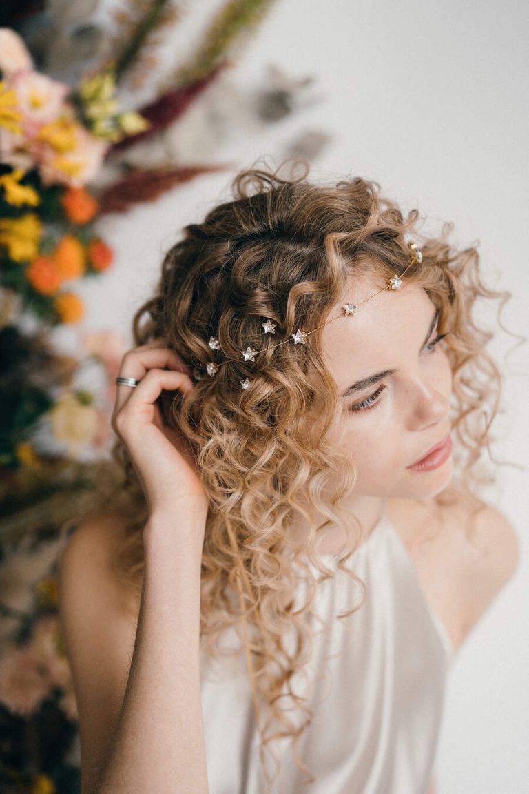 Star gold Swarovski headband by Debbie Carlisle