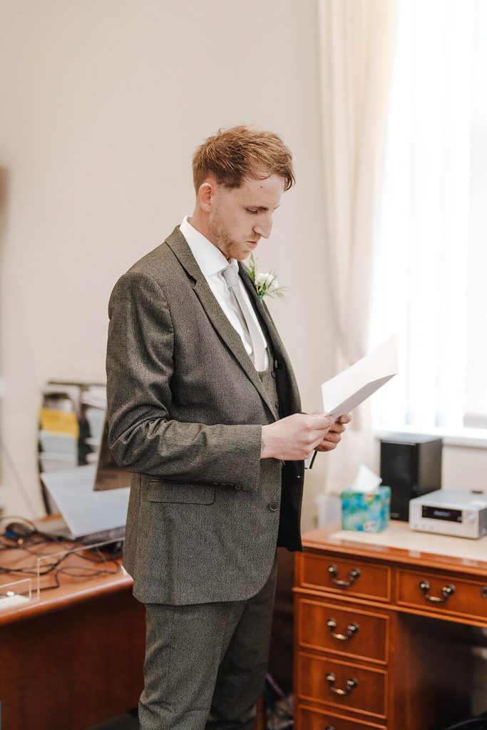 An intimate wedding featuring a dramatic Nadine Merabi skirt | Emine Weddings