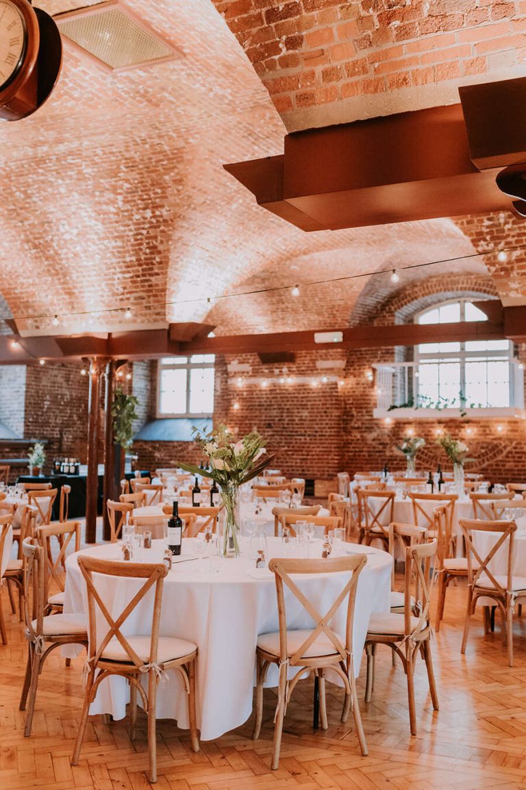 Minimalist styling for Tess + David's cool London wedding at The Crypt on the Green