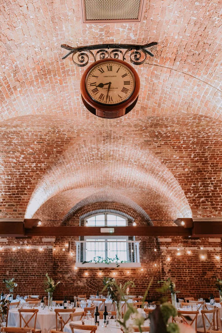 Minimalist styling for Tess + David's cool London wedding at The Crypt on the Green