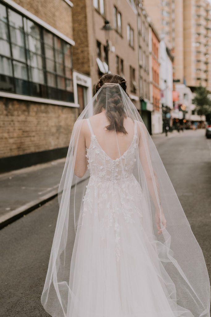 Bride Tess looking gorgeous in All who Wander | Lucy Dracott Photography