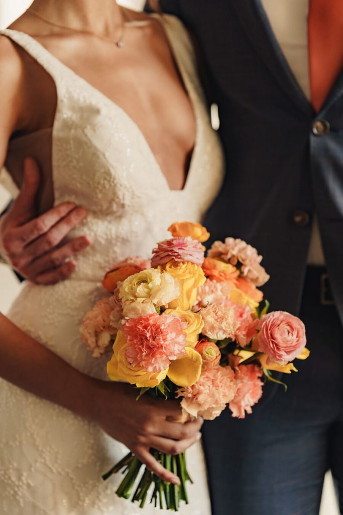A citrus wedding inspired colour explosion for a refined and elegant city wedding