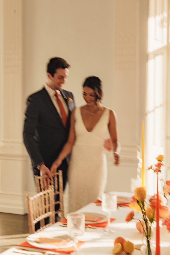 A citrus wedding inspired colour explosion for a refined and elegant city wedding