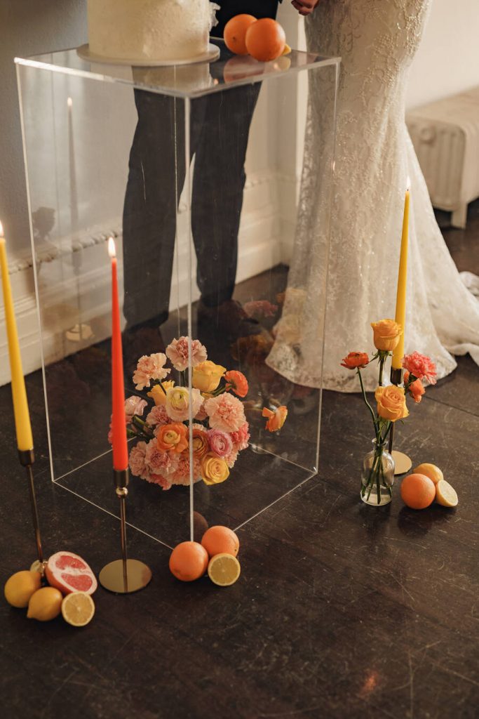 A citrus wedding inspired colour explosion for a refined and elegant city wedding