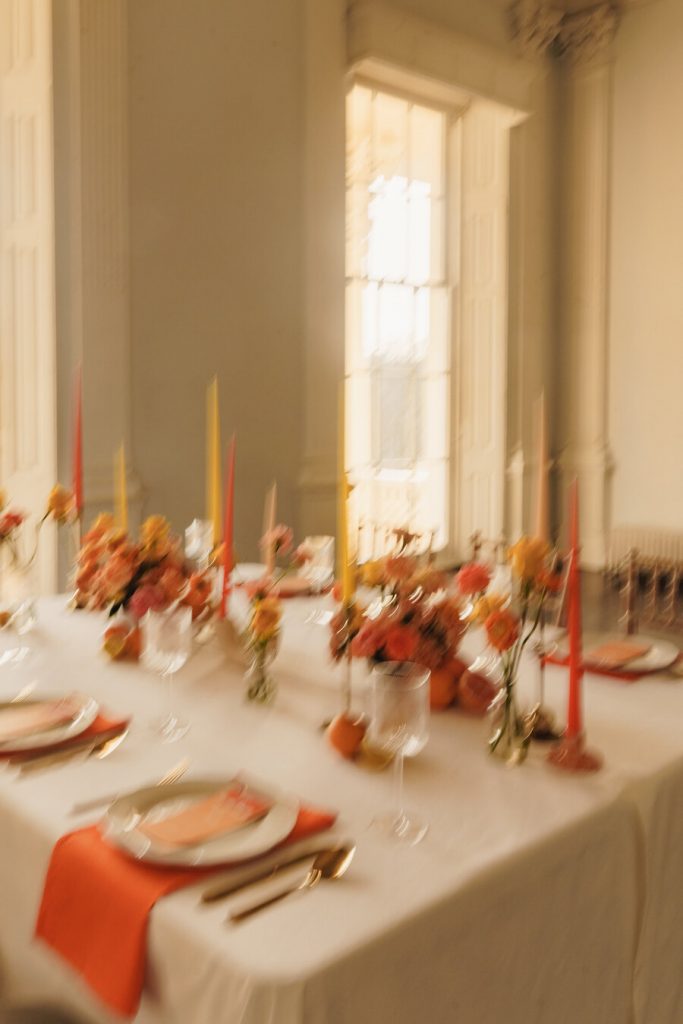 Bold and punchy citrus wedding inspiration at London's Institute of Contemporary Arts