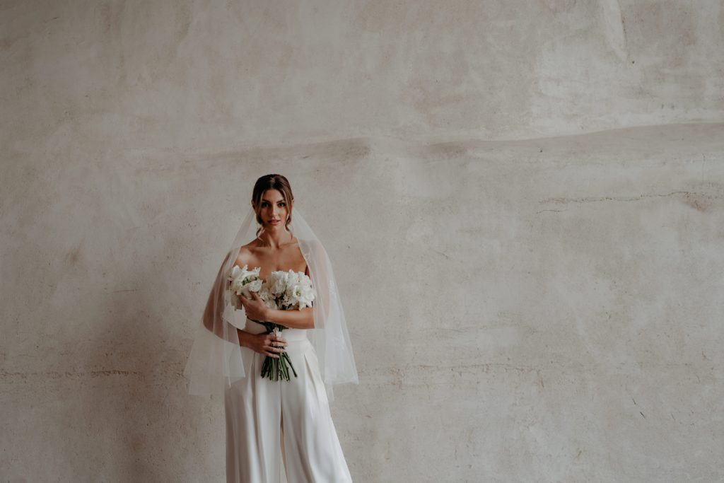 Embroidered custom veils crafted by British bridal designer Rebecca Anne Designs