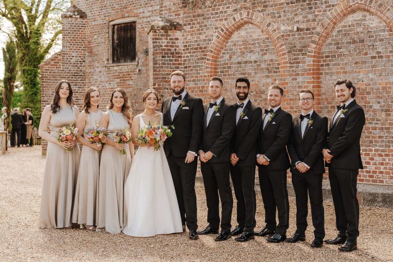 A picture perfect wedding party for Annabel + Joe and their besties at Wading Park