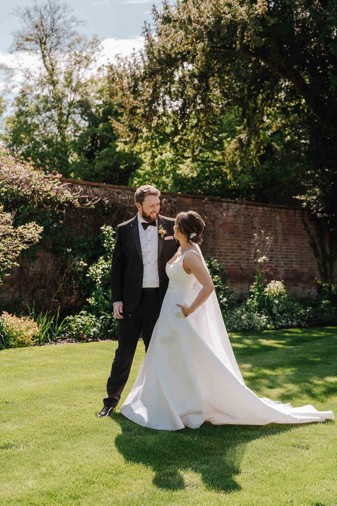 Beautiful bride Annabel wearing Sassi Holford at Wasing Park