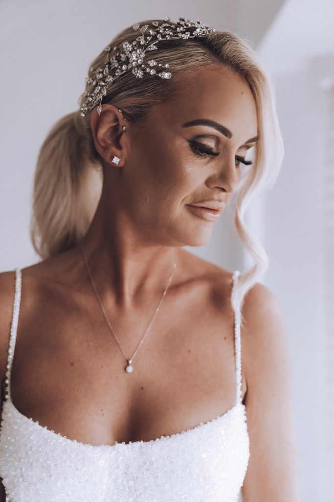 Bride Rea stunning in Made with Love Bridal's Lola gown