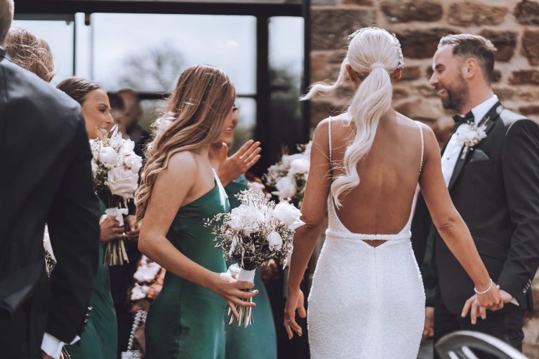 A spring barn wedding for a modern, contemporary couple