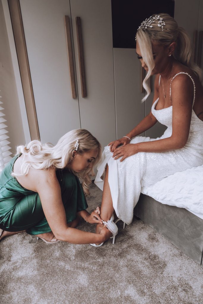 Bride Rea stunning in Made with Love Bridal's Lola gown