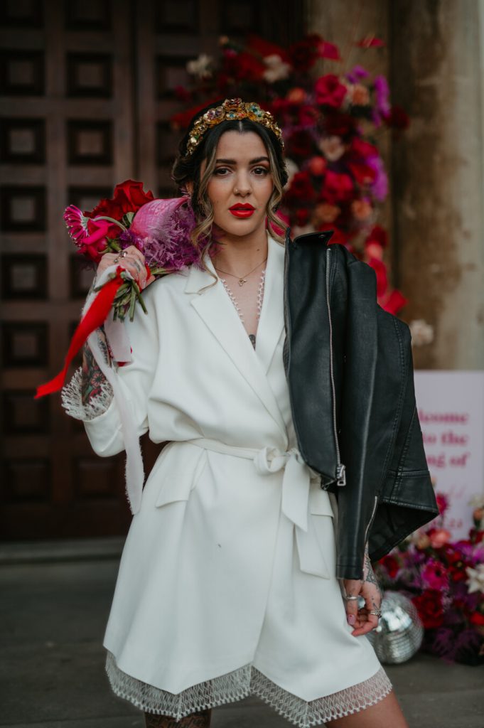 Viva magenta wedding styling at Elmore Court | Love Story Inspiration UK wedding blog