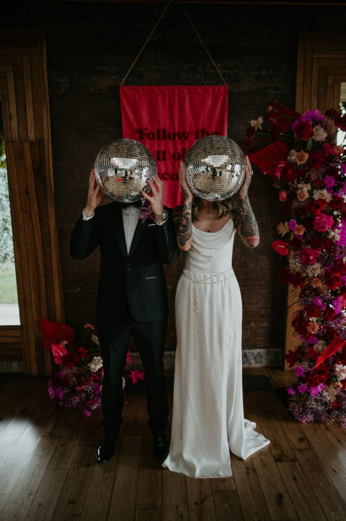 Viva magenta wedding styling at Elmore Court | Love Story Inspiration UK wedding blog
