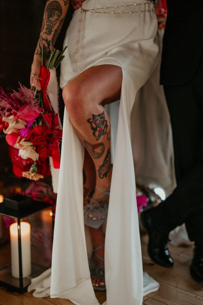 Rock'n'roll meets Disco party wedding vibes with a Viva Magenta palette
