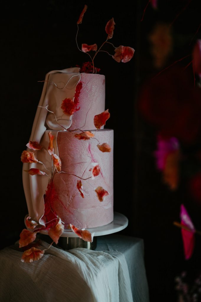Viva magenta wedding styling at Elmore Court | Love Story Inspiration UK wedding blog