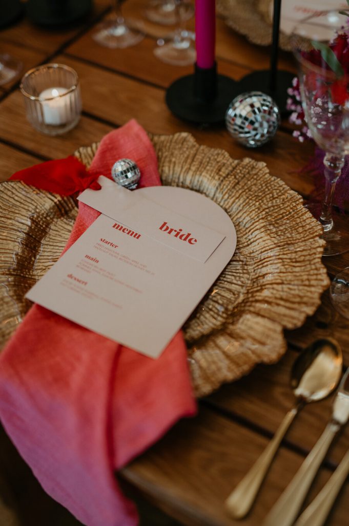 Viva magenta wedding styling at Elmore Court | Love Story Inspiration UK wedding blog