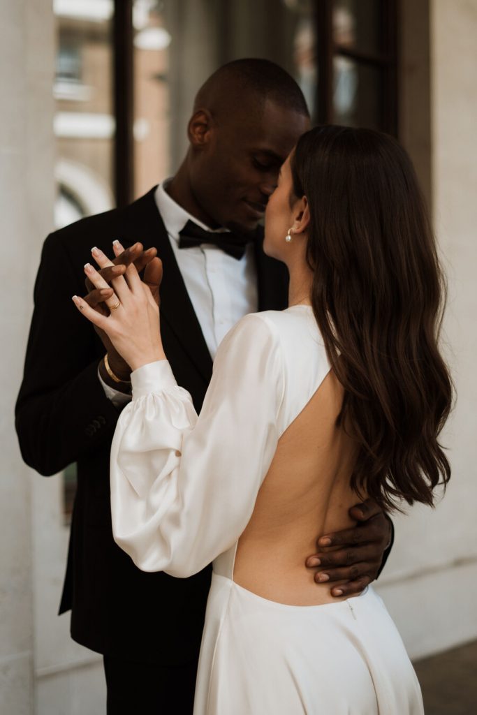 A minimalist and luxe London wedding editorial for Love Story Inspiration UK wedding blog