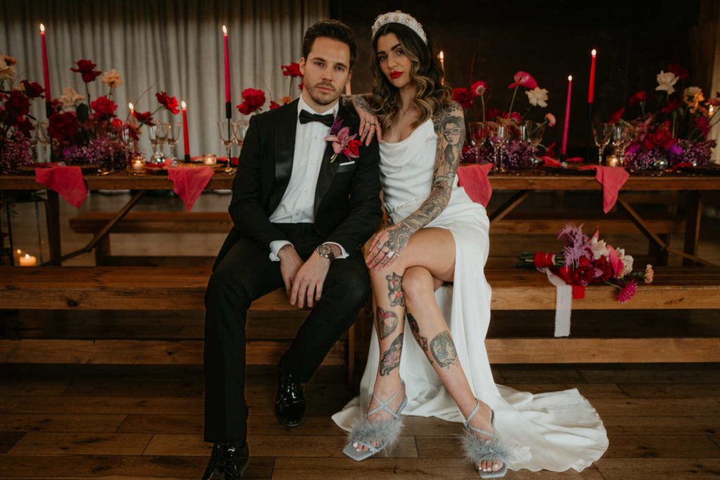 Party wedding vibes with a rock'n'roll edge