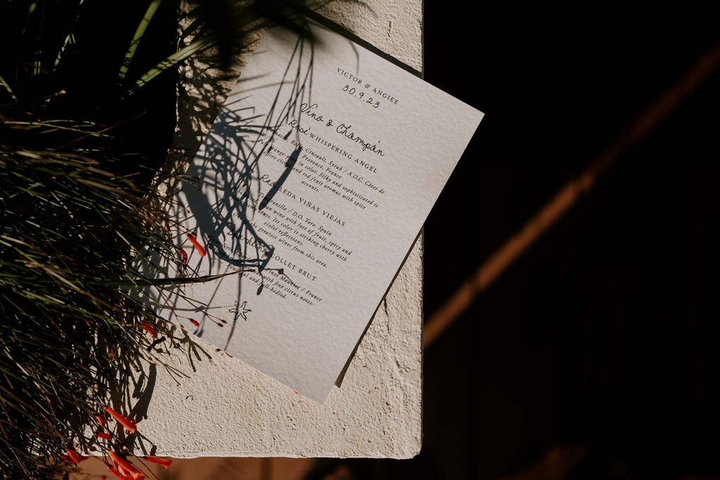 Ibiza wedding stationery embodying detailing from the island's natural beauty