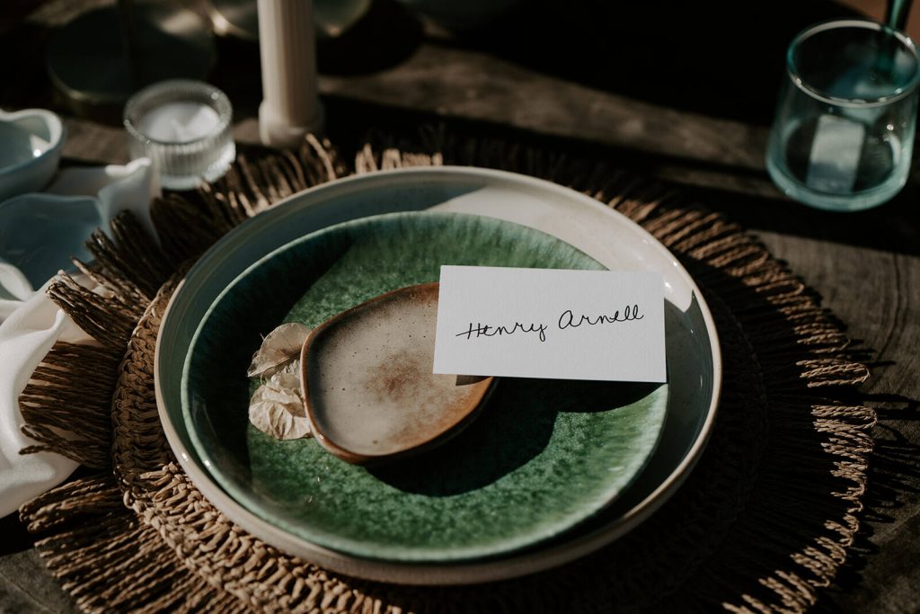 Table styling with an authentic relaxed Balearic vibe for a soulful celebration
