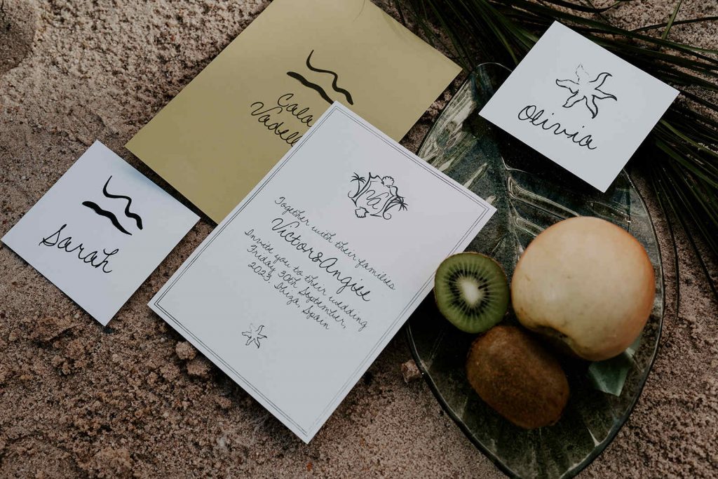 Ibiza wedding stationery embodying detailing from the island's natural beauty