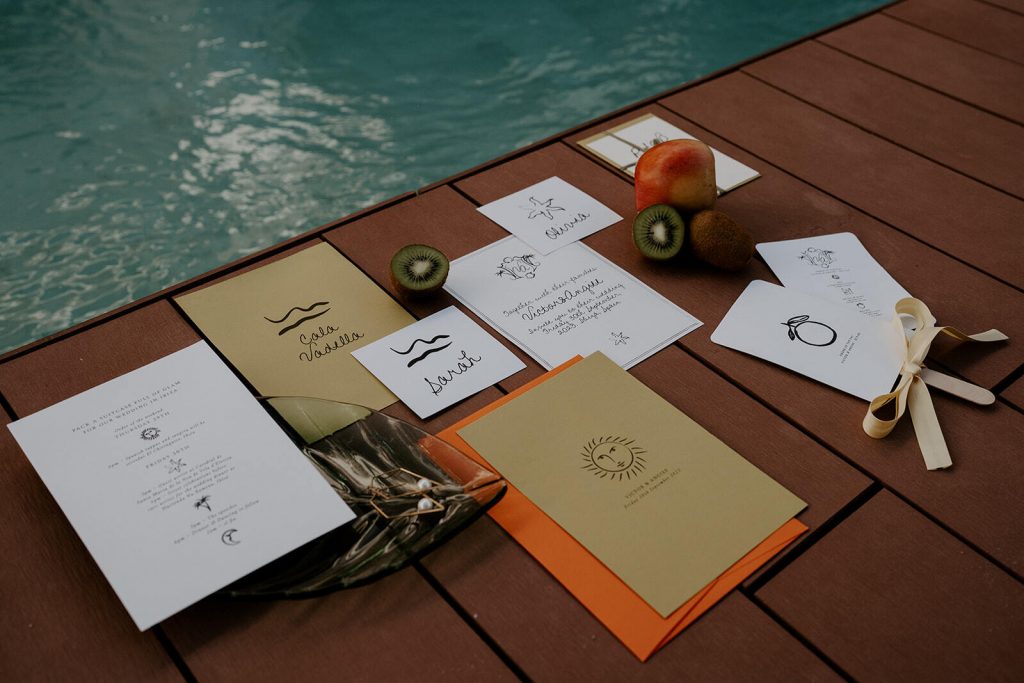 Ibiza wedding stationery embodying detailing from the island's natural beauty