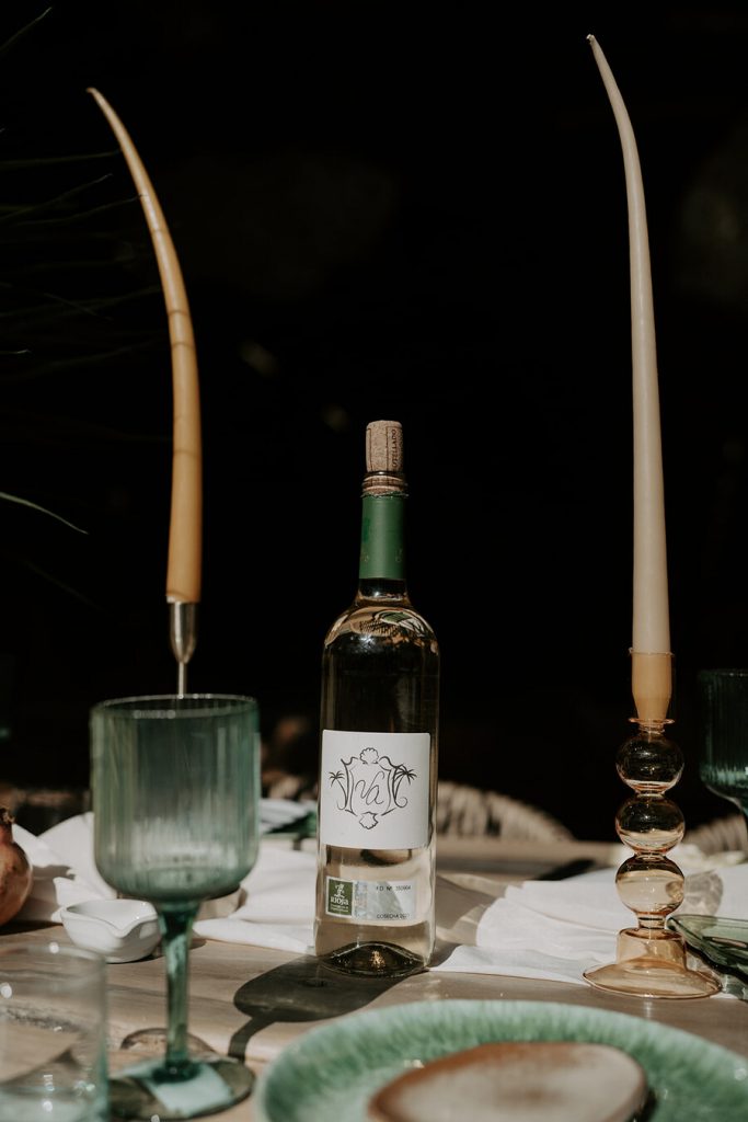 Table styling with an authentic relaxed Balearic vibe for a soulful celebration
