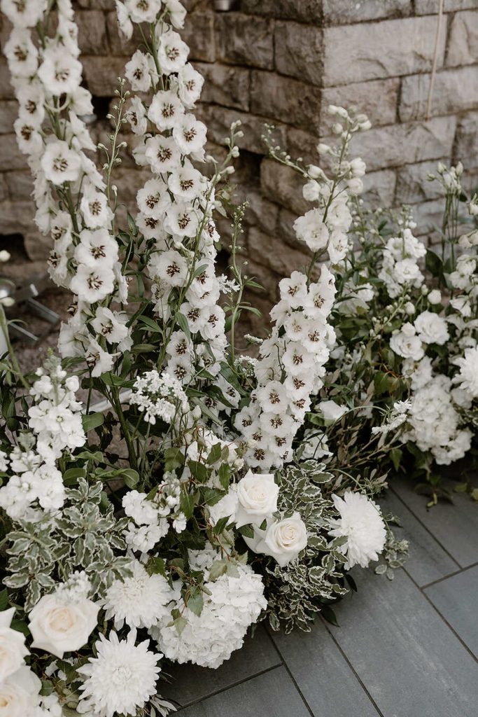 Minimalist monochrome styling for an elegantly luxe summer celebration at Tortworth Court