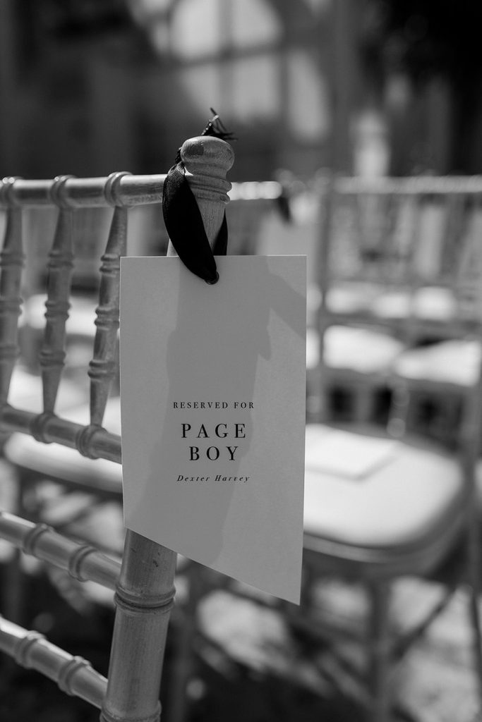 Minimalist monochrome styling for an elegantly luxe summer celebration at Tortworth Court