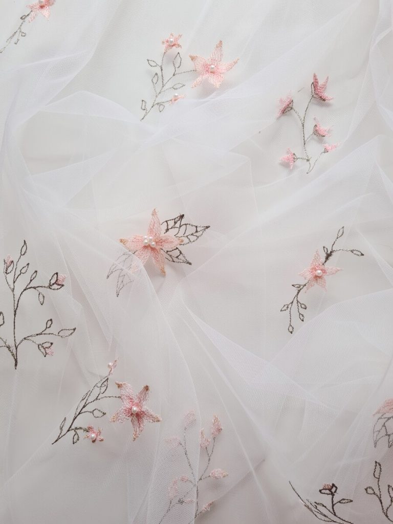 Taryn Close Up Embroidered Wedding Veil Natasha Nicole Studio