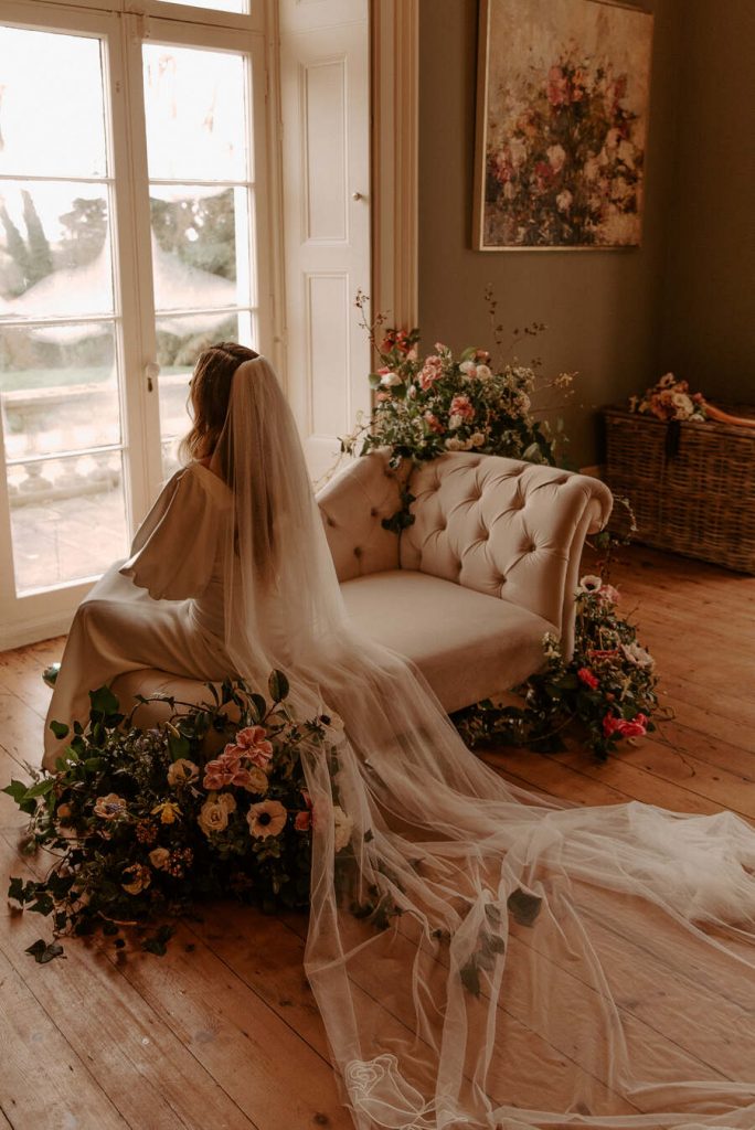 An abundance of colourful florals adorning Polstrong Manor, a renovated country house wedding venue